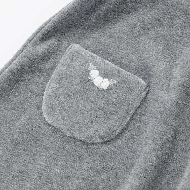 【日本製】バラ刺しゅうベロアワンピースブルマ付きベビー(70-90cm) | Tartine et Chocolat | 詳細画像12 