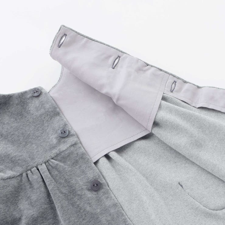 【日本製】バラ刺しゅうベロアワンピースブルマ付きベビー(70-90cm) | Tartine et Chocolat | 詳細画像15 