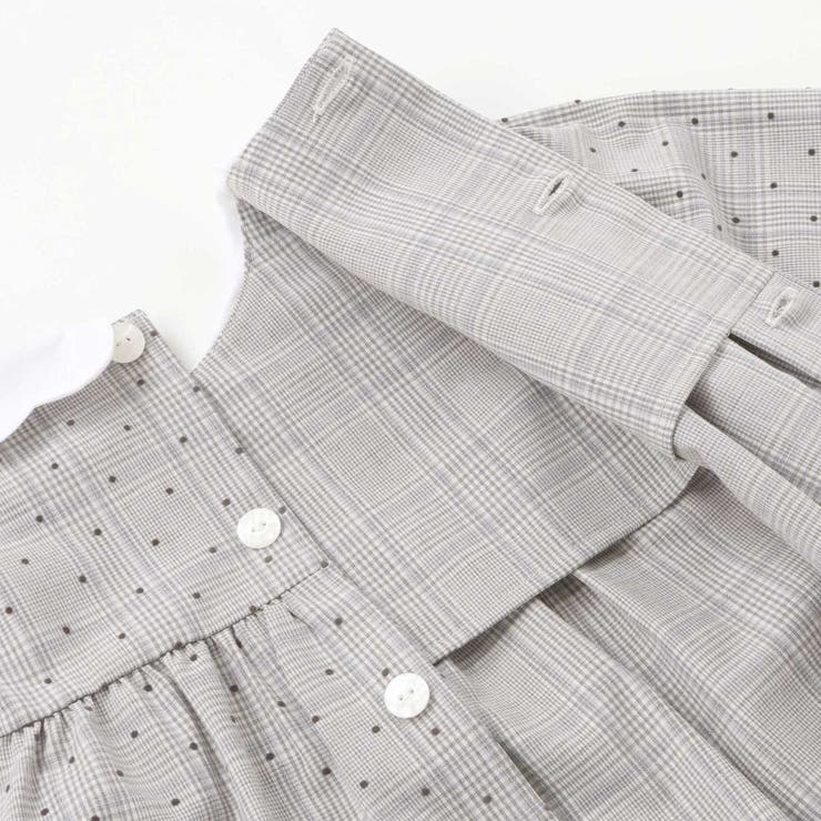 【日本製】【お揃い】チェックフロッキードットワンピースブルマ付きベビー(70~9… | Tartine et Chocolat | 詳細画像12 