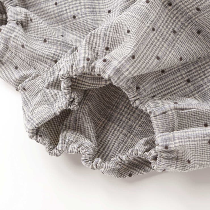 【日本製】【お揃い】チェックフロッキードットワンピースブルマ付きベビー(70~9… | Tartine et Chocolat | 詳細画像15 
