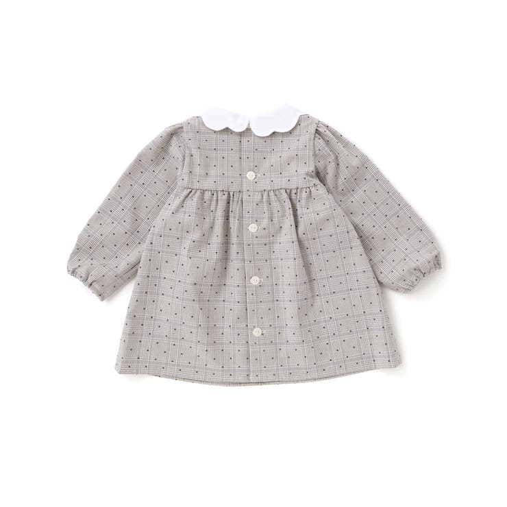 【日本製】【お揃い】チェックフロッキードットワンピースブルマ付きベビー(70~9… | Tartine et Chocolat | 詳細画像5 
