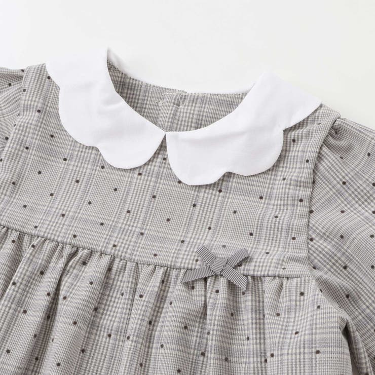 【日本製】【お揃い】チェックフロッキードットワンピースブルマ付きベビー(70~9… | Tartine et Chocolat | 詳細画像7 