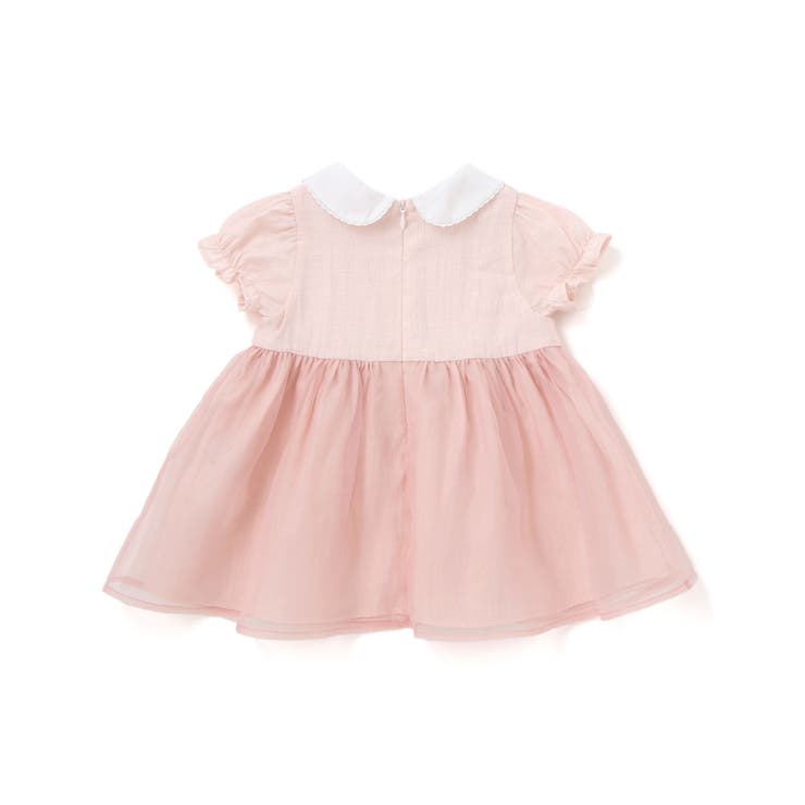 オーガンジー襟付きパフスリーブワンピース＋ブルマセット ベビー(70~90cm) | Tartine et Chocolat | 詳細画像2 