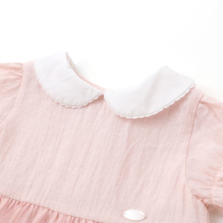 オーガンジー襟付きパフスリーブワンピース＋ブルマセット ベビー(70~90cm) | Tartine et Chocolat | 詳細画像4 