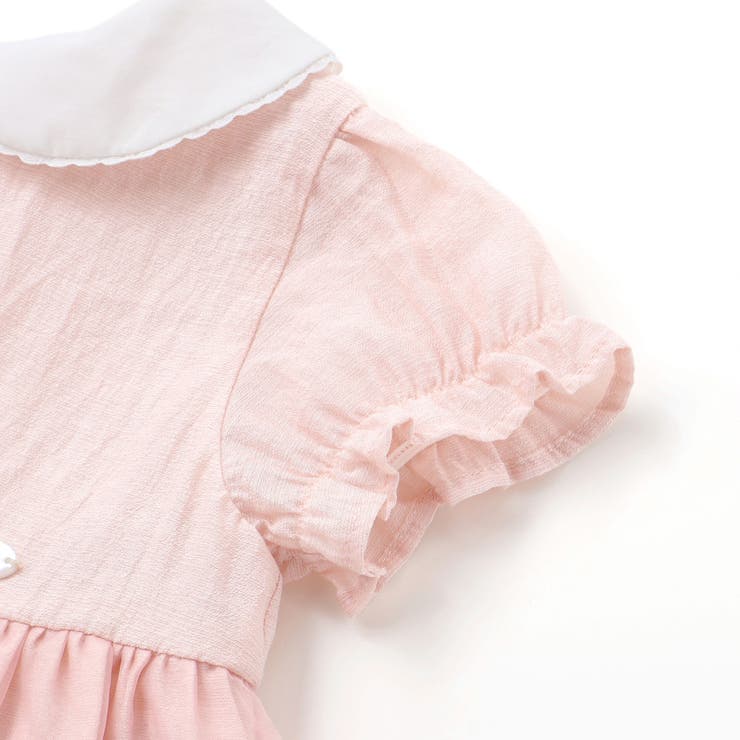 オーガンジー襟付きパフスリーブワンピース＋ブルマセット ベビー(70~90cm) | Tartine et Chocolat | 詳細画像5 