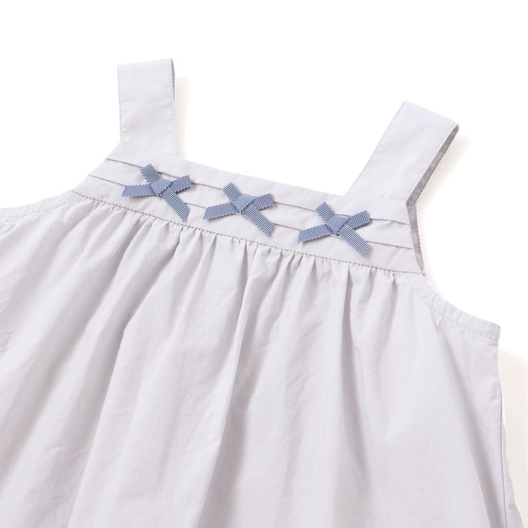 タイプライターピンタックリボンワンピース＋ブルマセット ベビー(70~90cm) | Tartine et Chocolat | 詳細画像6 