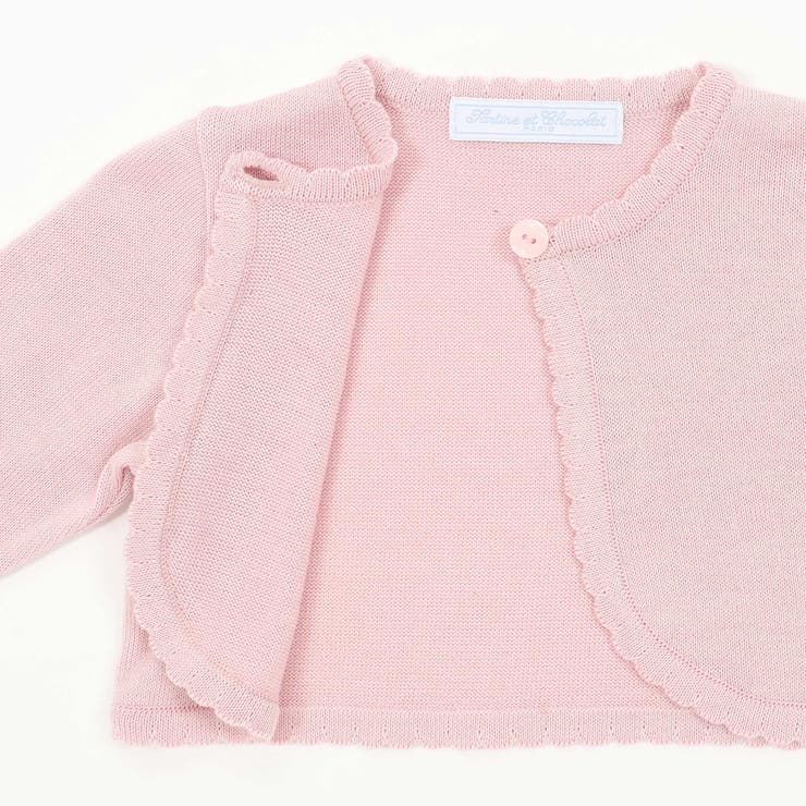 日本製】ガーター編みボレロカーディガンベビー(70~90cm)[品番