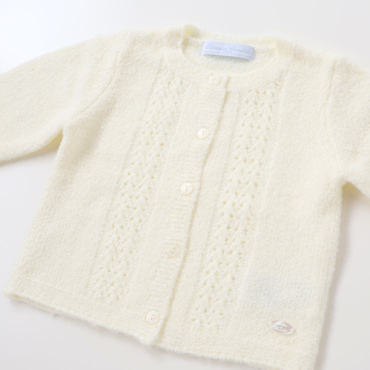 【お揃い】フロント編地の前ボタン長袖カーディガンベビー(70~90cm) | Tartine et Chocolat | 詳細画像7 