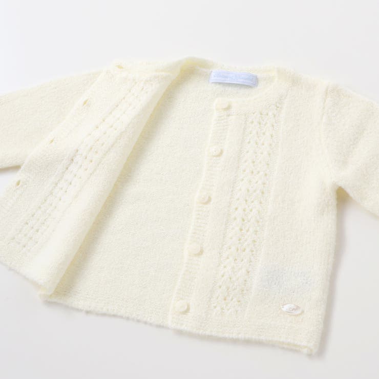 【お揃い】フロント編地の前ボタン長袖カーディガンベビー(70~90cm) | Tartine et Chocolat | 詳細画像8 