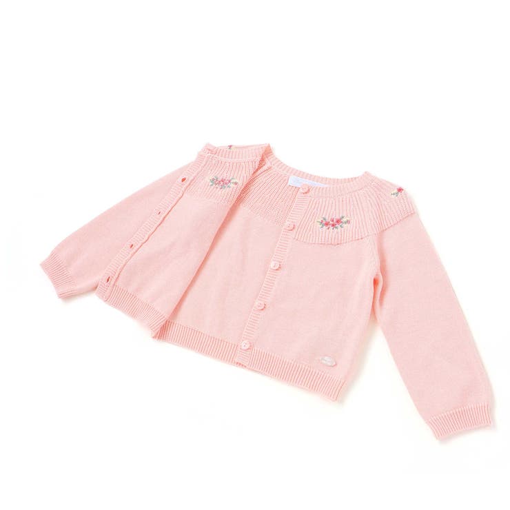 アクリルコットン刺しゅう編地切り替えカーディガンベビー(70~90cm) | Tartine et Chocolat | 詳細画像7 