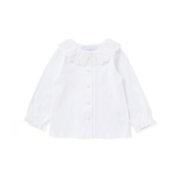 ホワイト | スカラップ襟レースブラウスベビー（70～90cm） | Tartine et Chocolat