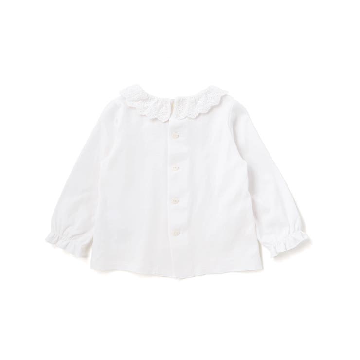 スーピマコットンバイオシルスムース後ろ開きレース襟ブラウスベビー(70~90cm… | Tartine et Chocolat | 詳細画像2 