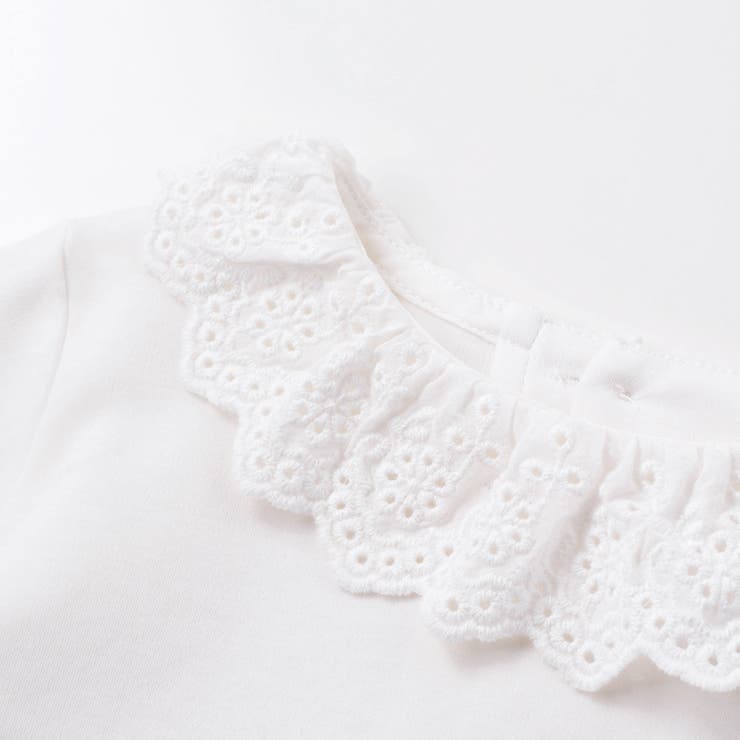 スーピマコットンバイオシルスムース後ろ開きレース襟ブラウスベビー(70~90cm… | Tartine et Chocolat | 詳細画像4 