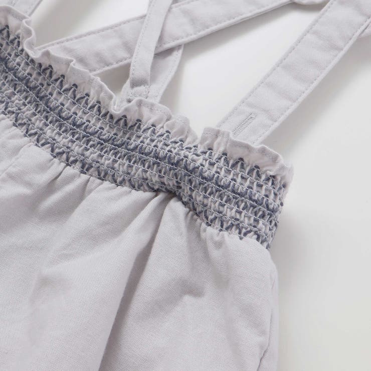 シーチングスモッキング肩ひも付きブルマベビー(70-90cm) | Tartine et Chocolat | 詳細画像6 