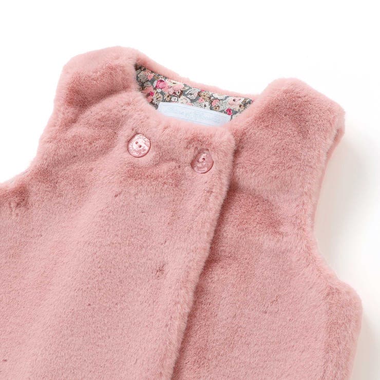 【お揃い】裏リバティ(Leila)ファーベストベビー(60~90cm) | Tartine et Chocolat | 詳細画像3 