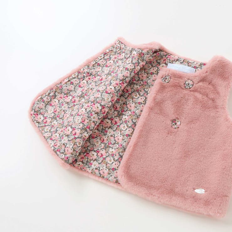 【お揃い】裏リバティ(Leila)ファーベストベビー(60~90cm) | Tartine et Chocolat | 詳細画像6 