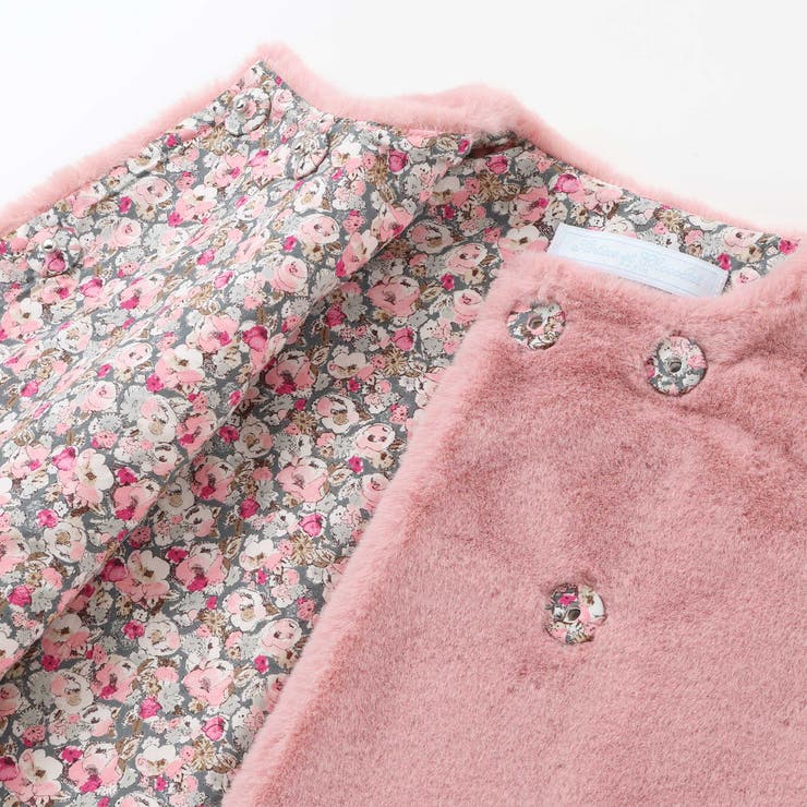 【お揃い】裏リバティ(Leila)ファーベストベビー(60~90cm) | Tartine et Chocolat | 詳細画像7 