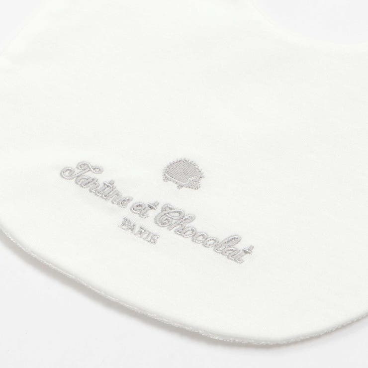 【日本製】60/1スーピマバイオシルスムースロゴ刺しゅうスタイベビー | Tartine et Chocolat | 詳細画像3 