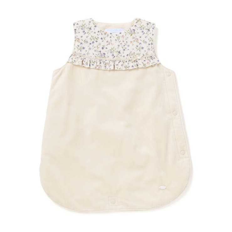オフホワイト系 | 【お揃い】すみれ花フリーススリーパーベビー(50-90cm) | Tartine et Chocolat