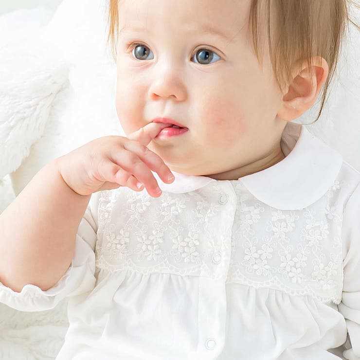 【日本製】襟付きレースカバーオールベビー（70～80cm） | Tartine et Chocolat | 詳細画像3 