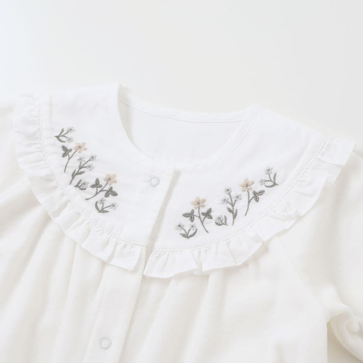 小花刺しゅうベロアフリルカバーオールベビー(70-80cm) | Tartine et Chocolat | 詳細画像13 