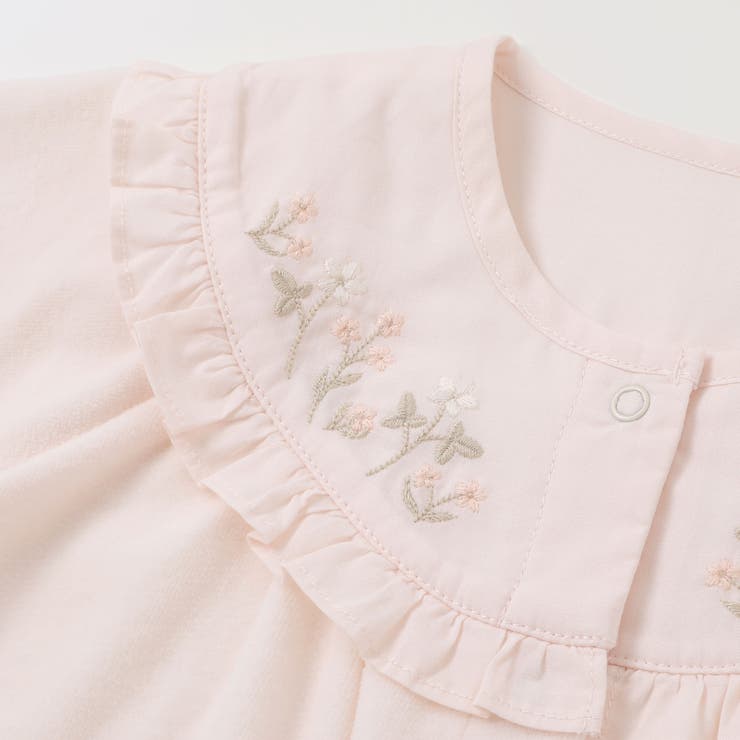 小花刺しゅうベロアフリルカバーオールベビー(70-80cm) | Tartine et Chocolat | 詳細画像6 