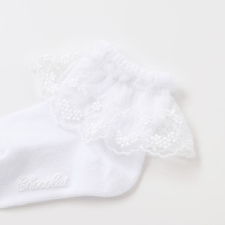 【日本製】【お揃い】チュールレースソックスベビー（8～13cm） | Tartine et Chocolat | 詳細画像2 