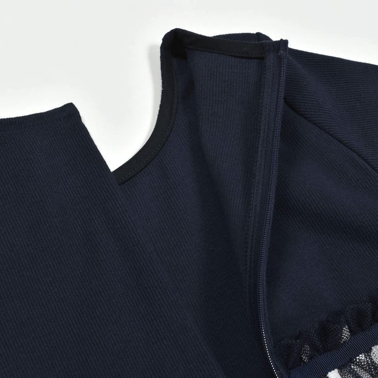 【日本製】ベアテレコドットチュールニットワンピース(90~140cm) | Tartine et Chocolat | 詳細画像12 