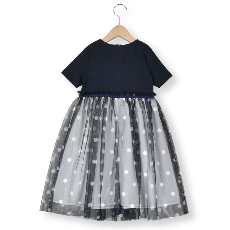 【日本製】ベアテレコドットチュールニットワンピース(90~140cm) | Tartine et Chocolat | 詳細画像6 