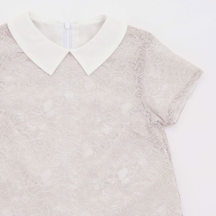 【日本製】片耳スカラコードレースワンピース(110~130cm) | Tartine et Chocolat | 詳細画像7 