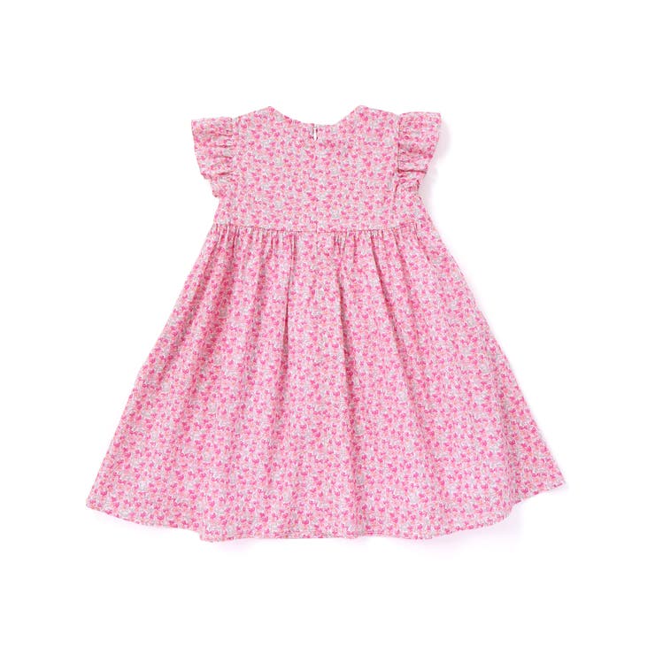 ☆超美品☆Tartine et Chocolat リバティワンピース 130 リバティ”SwimDunclare”タナローンリボン付き