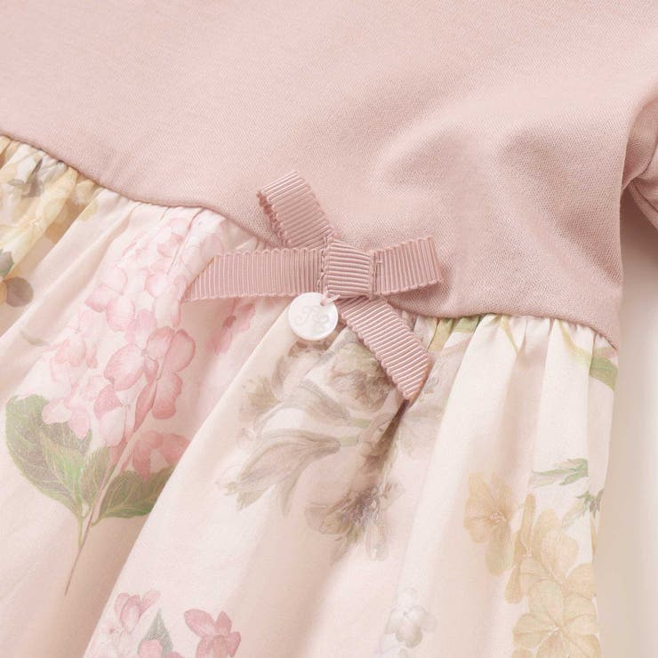 リバティMARINA S MEADOW丸襟半袖切り替えワンピース | Tartine et Chocolat | 詳細画像10 