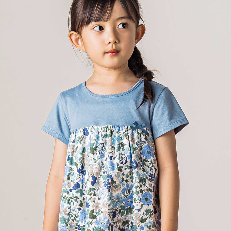 【日本製】【お揃い】リバティビエラ(DaisyMorisia)半袖切り替えワンピ… | Tartine et Chocolat | 詳細画像7 