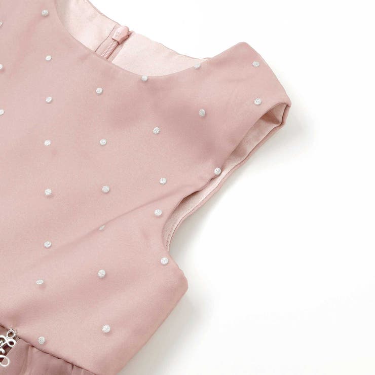 【日本製】サテン×マットオーガンジードットドレス(100～140cm) | Tartine et Chocolat | 詳細画像10 