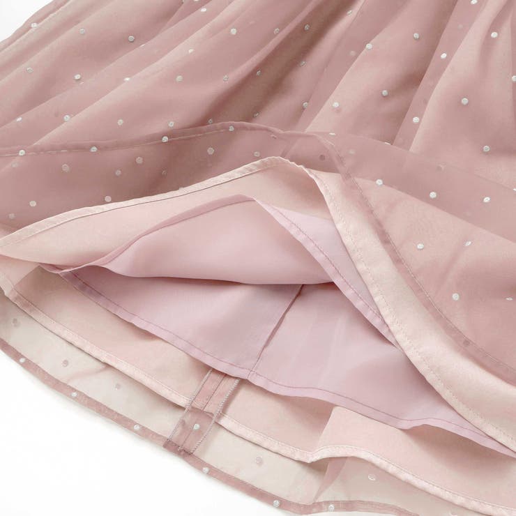 【日本製】サテン×マットオーガンジードットドレス(100～140cm) | Tartine et Chocolat | 詳細画像13 