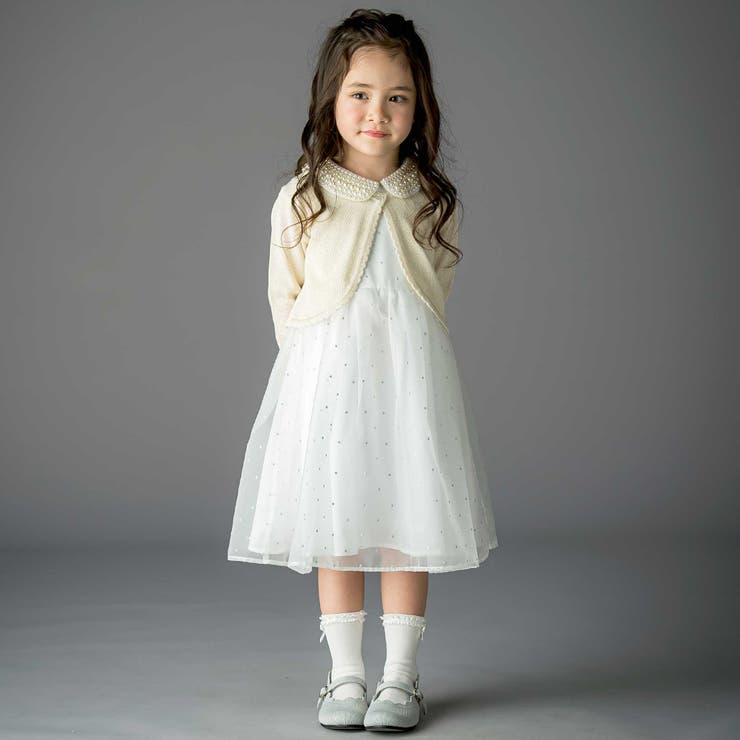 【日本製】サテン×マットオーガンジードットドレス(100～140cm) | Tartine et Chocolat | 詳細画像3 