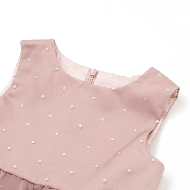 【日本製】サテン×マットオーガンジードットドレス(100～140cm) | Tartine et Chocolat | 詳細画像9 