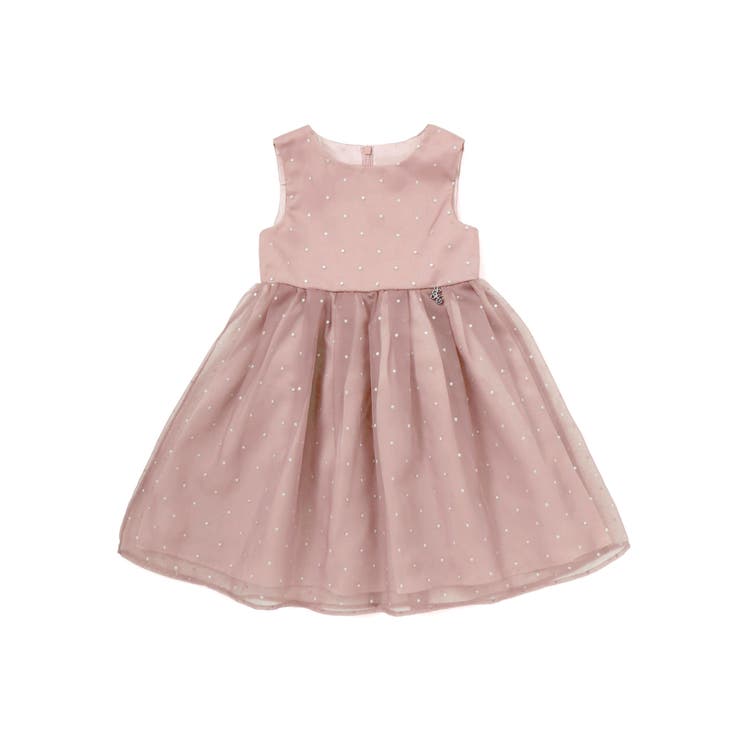 ピンク | 【日本製】サテン×マットオーガンジードットドレス(100～140cm) | Tartine et Chocolat