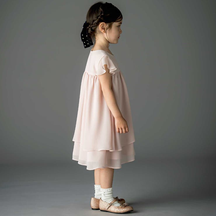 梨地リボン付け襟2WAYドレス(90～130cm) | Tartine et Chocolat | 詳細画像5 