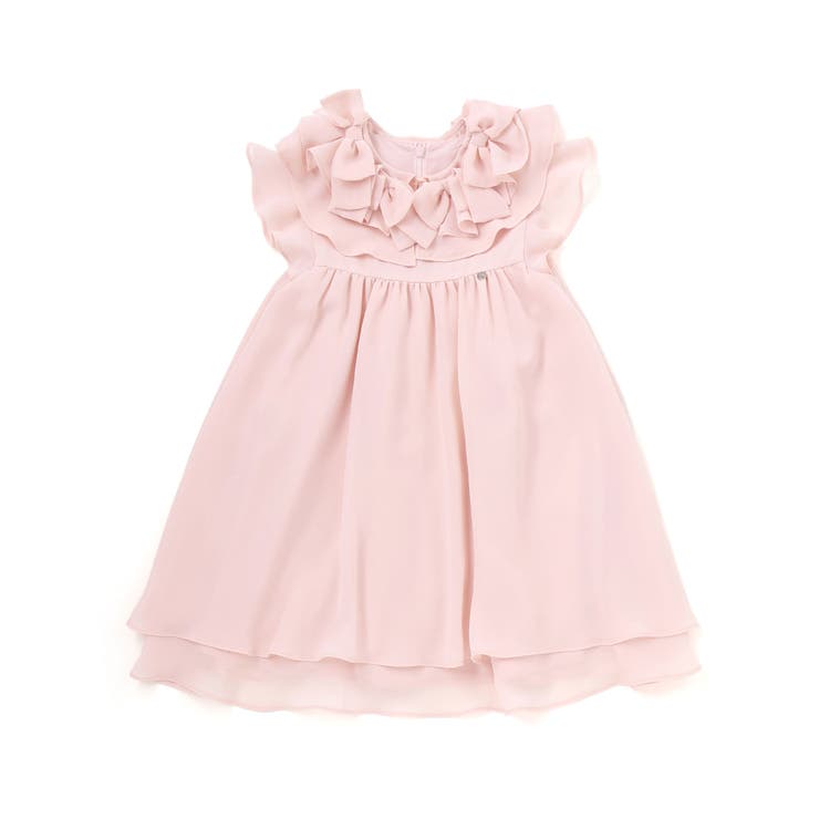 梨地リボン付け襟2WAYドレス(90～130cm) | Tartine et Chocolat | 詳細画像6 