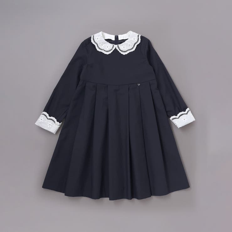 サイロコンパクトツイルレース襟袖ワンピース(110~130cm) | Tartine et Chocolat | 詳細画像5 