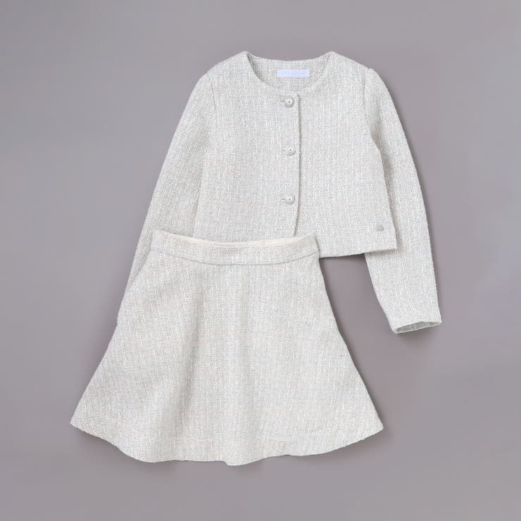 ラメ入りツイードジャケットスカートセットアップ(110~130cm) | Tartine et Chocolat | 詳細画像6 