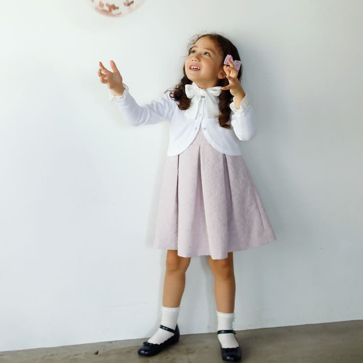 【日本製】キラットマトラッセリボン柄ジャンパースカート(110~130cm) | Tartine et Chocolat | 詳細画像3 