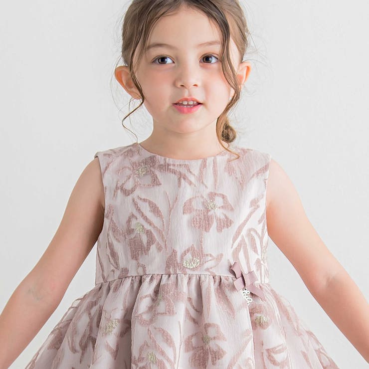 【日本製】ワッシャーオーガンジーフロッキープリントワンピース(100~140cm… | Tartine et Chocolat | 詳細画像5 