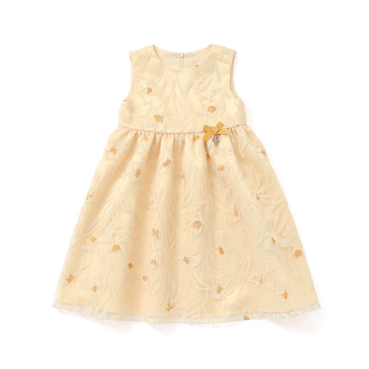 イエロー系 | 【日本製】ワッシャーオーガンジーフロッキープリントワンピース(100~140cm… | Tartine et Chocolat