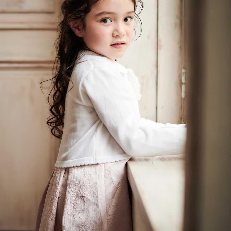 【日本製】ジャガードフラワータック入りジャンパースカート(110~130cm) | Tartine et Chocolat | 詳細画像5 