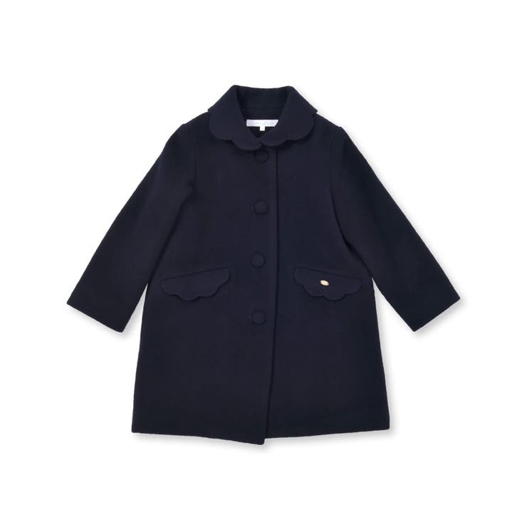 値下げ！[新品] タルティーヌエショコラ ウールコート 100cm bebe 新品] タルティーヌエショコラ ネイビー ウールコート 100cm bebe