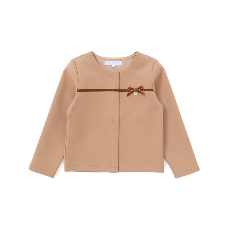 ベージュ | 【お揃い】ポンチリボンカーディガン(100-140cm) | Tartine et Chocolat