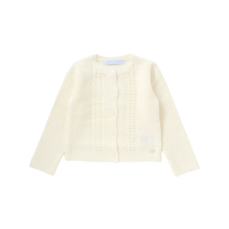 【お揃い】フロント編地の前ボタン長袖カーディガン(100~140cm) | Tartine et Chocolat | 詳細画像6 