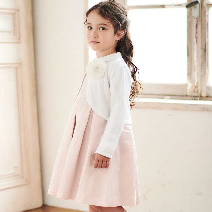 【日本製】ロゴチャーム付きニット長袖カーディガン(110~130cm) | Tartine et Chocolat | 詳細画像3 